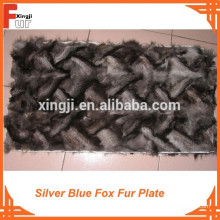 010 Silver Blue Fox Plate Fuchspelzplatte